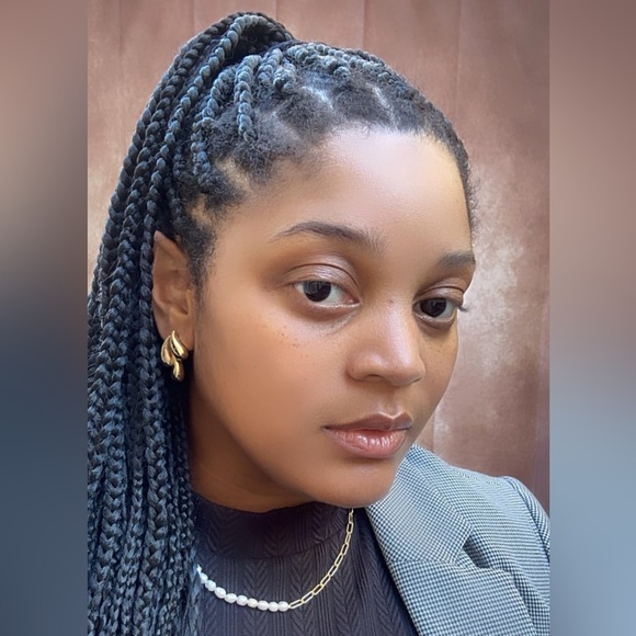 Rumi Earrings - Gold and Silver Teardrop Earrings - Picture 7 of 8